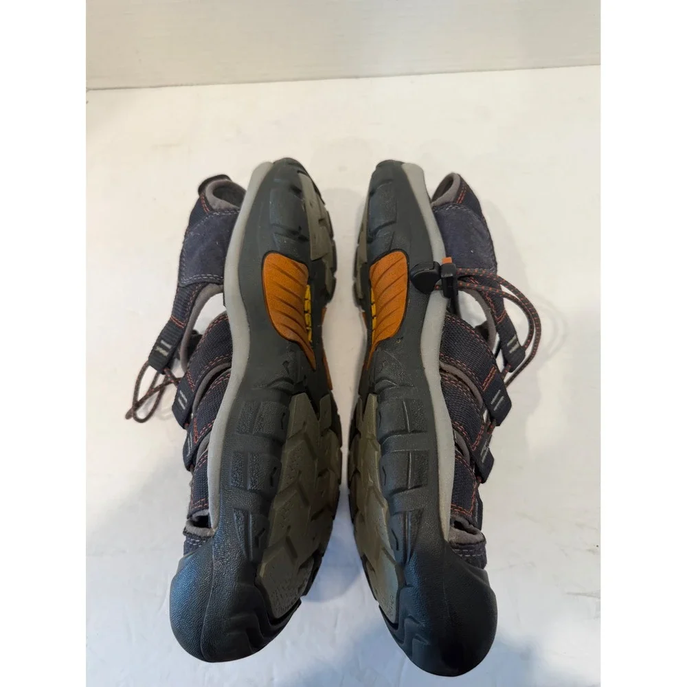 Keen Newport H2 Sport Sandals Mens Charcoal Gray Orange Waterproof Sz 9.5 - Picture 4 of 11